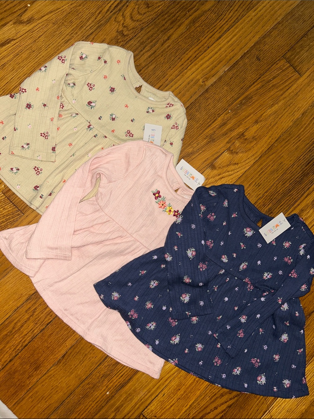New Baby Girl 18 Month Long Sleeve Top Bundle Set of 3